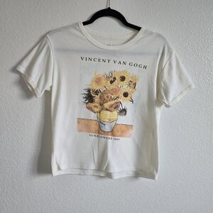 Vincent Van Gogh Sunflowers Graphic Tee Women Xl